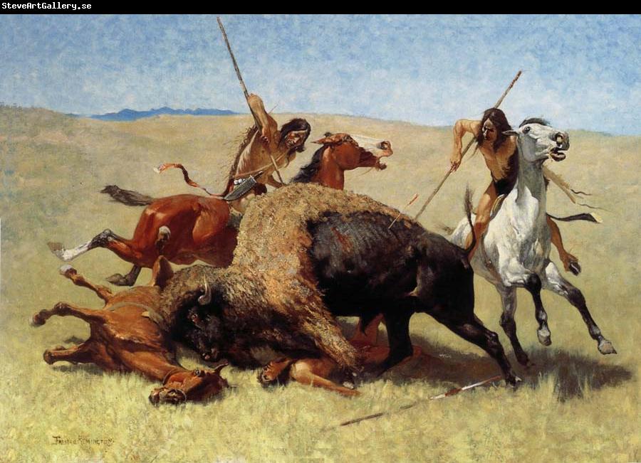 Frederic Remington The Buffalo Hunt